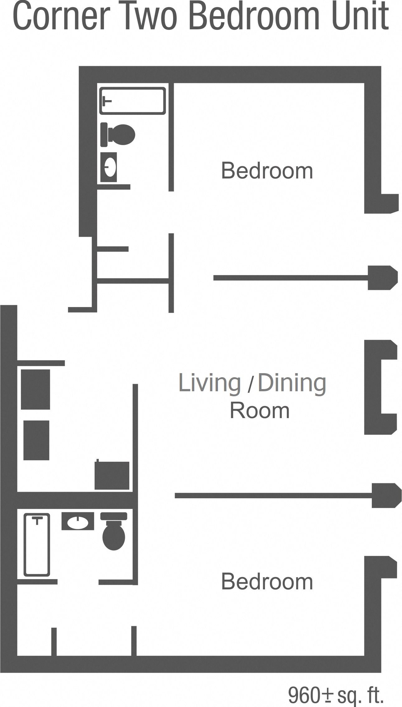 Two Bedroom Standard Floor Plan 2
